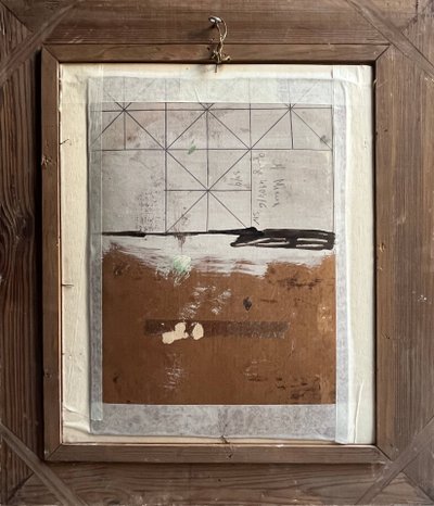 HSP painting "Cubist Face" Cubism early 20th century signed Cayo + frame