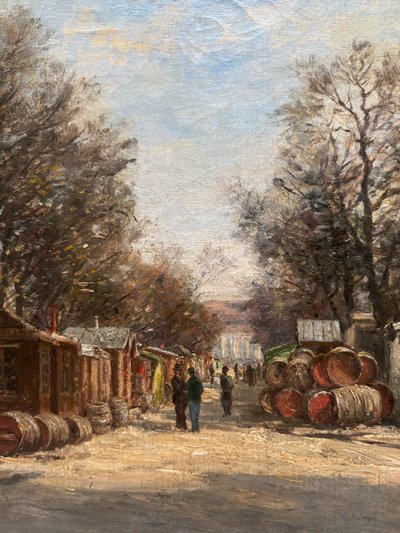 Jean Alexandre Jules Pornin (XIX-XX) - Paris, Quai de Bercy, the Wine Hall, 1887