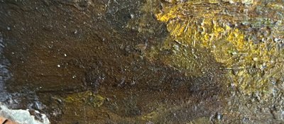 HSP Gemälde "Romantisches Portrait" junger Mann zweiseitig 19. Jahrhundert