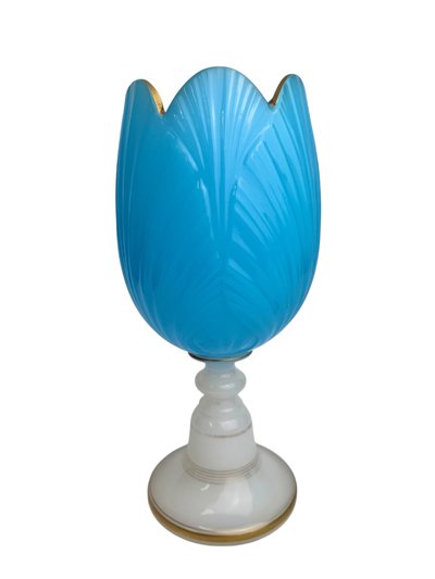Baccarat - Pair of Fantasy Opaline “Tulip” Vases