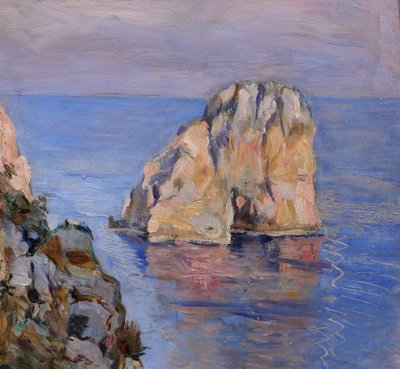 Fritz GLARNER 1899-1972 Italien, Capri, Küstenlandschaft, Gemälde, 1921 Neapel