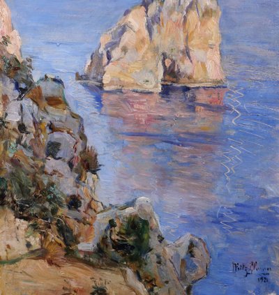 Fritz GLARNER 1899-1972 Italien, Capri, Küstenlandschaft, Gemälde, 1921 Neapel