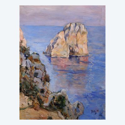 Fritz GLARNER 1899-1972 Italien, Capri, Küstenlandschaft, Gemälde, 1921 Neapel