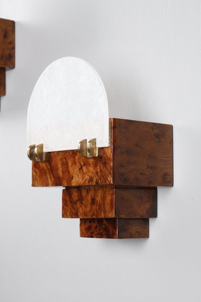 FOUR SMALL ART DECO WALL SCONCES
