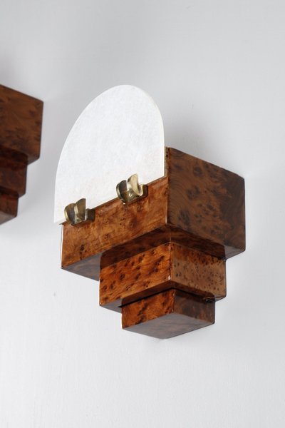 FOUR SMALL ART DECO WALL SCONCES