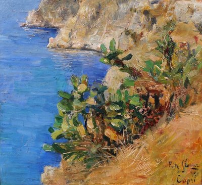 Fritz GLARNER 1899-1972 Italien, Capri, Küstenlandschaft, Gemälde, 1921 Neapel