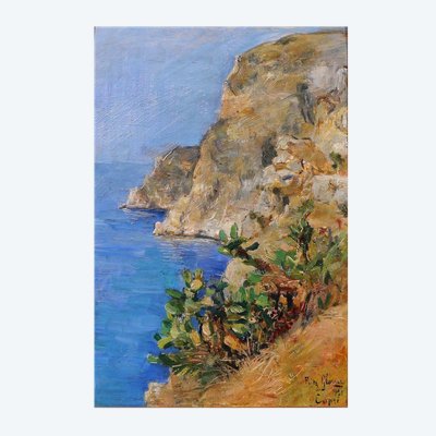 Fritz GLARNER 1899-1972 Italien, Capri, Küstenlandschaft, Gemälde, 1921 Neapel