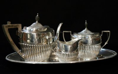 Silver-plated tea service English 