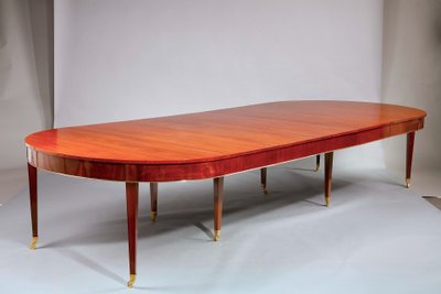Table de salle à manger en acajou avec 5 rallonges