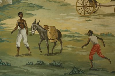 PANORAMIC WALLPAPER PANEL, EXOTIC SCENE IN THE ZUBER STYLE
