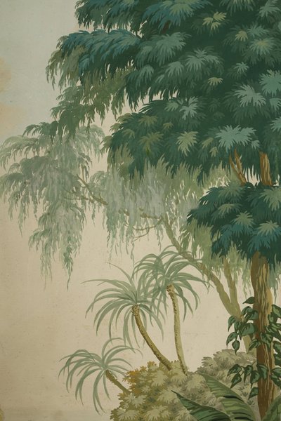 PANORAMIC WALLPAPER PANEL, EXOTIC SCENE IN THE ZUBER STYLE