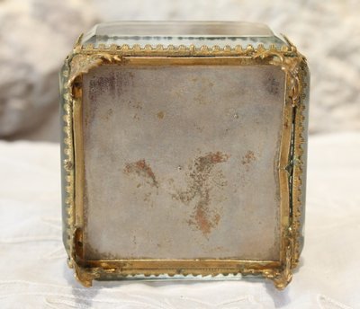 Napoleon III brass and beveled glass jewelry box, late 19th century