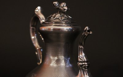 Sterling silver teapot, XIXth century