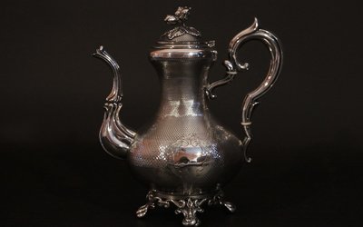 Sterling silver teapot, XIXth century