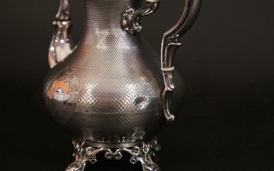 Sterling silver teapot, XIXth century
