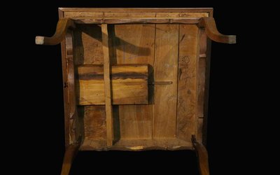 Louis XV game table, 18th century Walnut