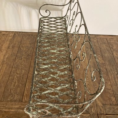 19th century riveted wrought iron bench