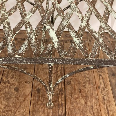 19th century riveted wrought iron bench