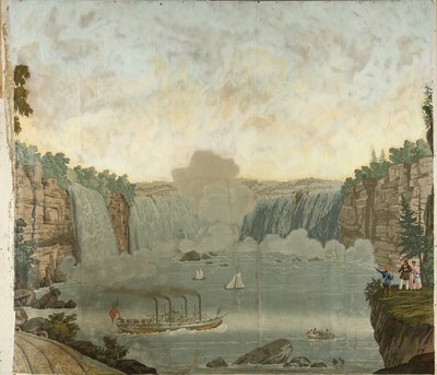 SET OF FIVE WALLPAPERS FROM THE "VUES D'AMÉRIQUE DU NORD" SERIES BY ZUBER & CIE