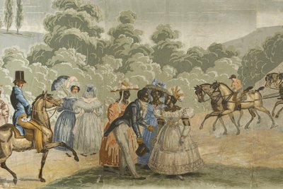 SET OF FIVE WALLPAPERS FROM THE "VUES D'AMÉRIQUE DU NORD" SERIES BY ZUBER & CIE