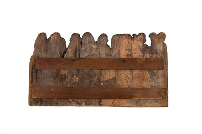 Retable rhénan, Dormition en bois sculpté en bas-relief, XIXe siècle.  LS64443009M