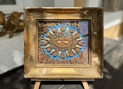 Reliquary paperolles of the Holy Virgin and the True Cross – early 19th century