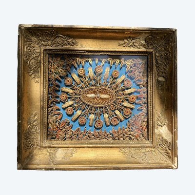 Reliquary paperolles of the Holy Virgin and the True Cross – early 19th century