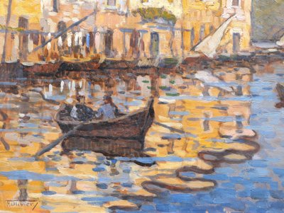 Ferdinand Olivier, Lively Landscape In Martigues