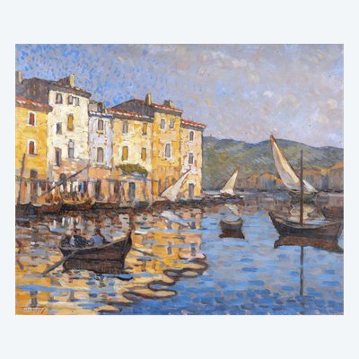 Ferdinand Olivier, Lively Landscape In Martigues