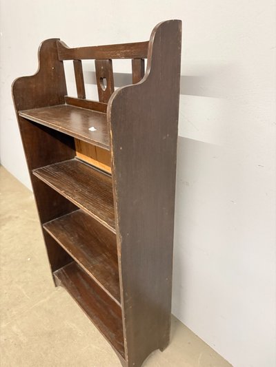 Étagère murale ancienne en chêne, XIXe siècle, Bristol Makers, 111 x 60 x 21 cm. Très belle.