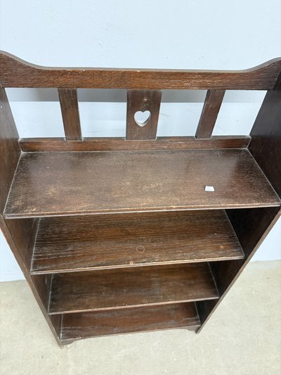 Étagère murale ancienne en chêne, XIXe siècle, Bristol Makers, 111 x 60 x 21 cm. Très belle.