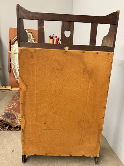 Étagère murale ancienne en chêne, XIXe siècle, Bristol Makers, 111 x 60 x 21 cm. Très belle.