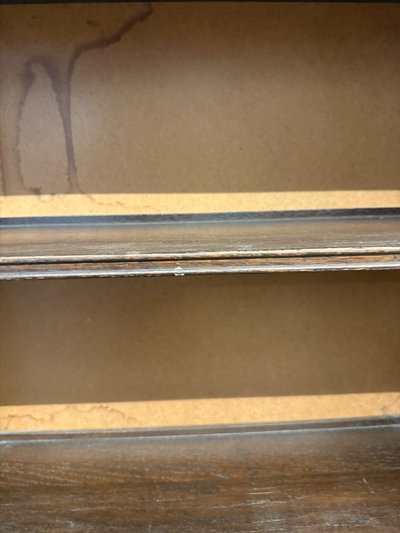 Étagère murale ancienne en chêne, XIXe siècle, Bristol Makers, 111 x 60 x 21 cm. Très belle.