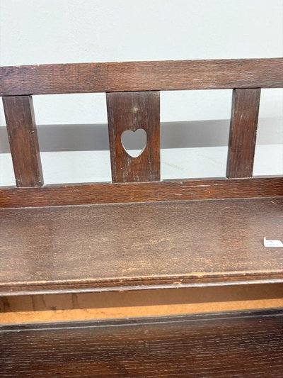 Étagère murale ancienne en chêne, XIXe siècle, Bristol Makers, 111 x 60 x 21 cm. Très belle.