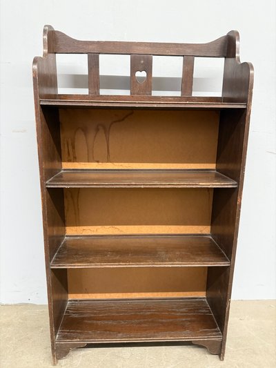 Étagère murale ancienne en chêne, XIXe siècle, Bristol Makers, 111 x 60 x 21 cm. Très belle.
