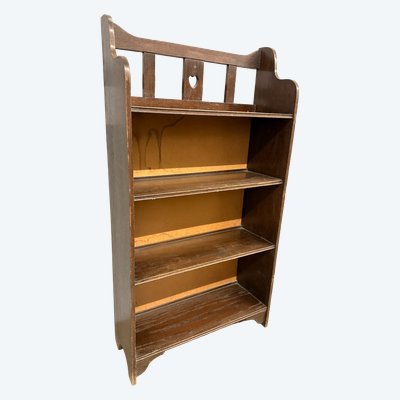 Étagère murale ancienne en chêne, XIXe siècle, Bristol Makers, 111 x 60 x 21 cm. Très belle.