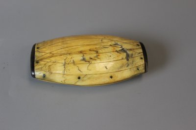 Tabacchiera in osso e corno, XIX secolo