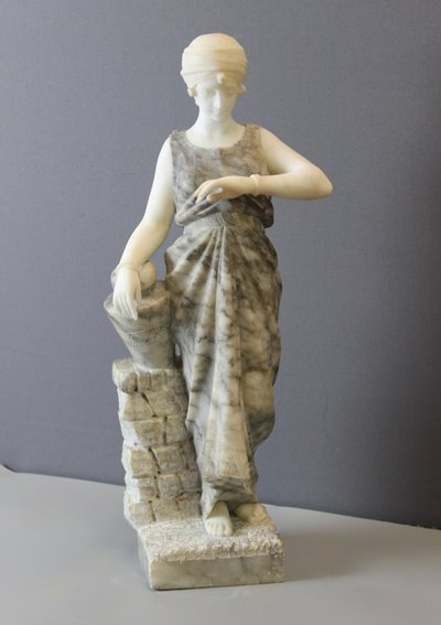 Scultura in alabastro, Donna con turbante di Corrini