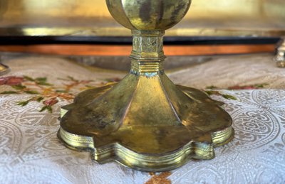 Monstrance Reliquary in copper - Circa 1500