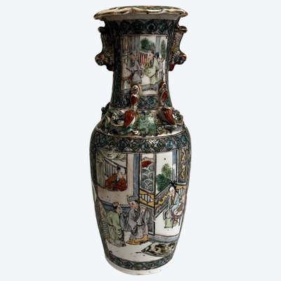 19th century Canton vase, H 25 cm