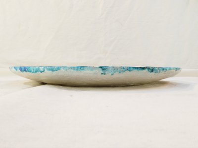 Grande piatto vintage in ceramica con decoro a forma di pesce azzurro degli anni '50/'60, dlg P-R LUCAS