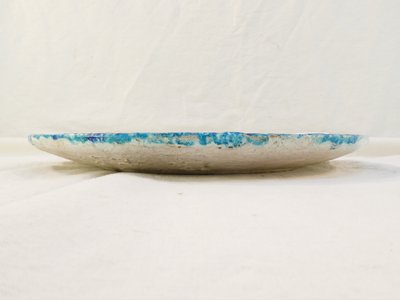 Grande piatto vintage in ceramica con decoro a forma di pesce azzurro degli anni '50/'60, dlg P-R LUCAS