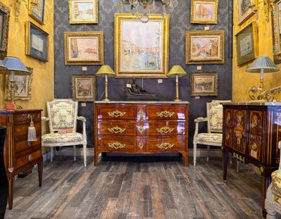 Jean-François Lapie (1720-1797) - Cassettone in palissandro e legno di violetta, epoca Luigi XV