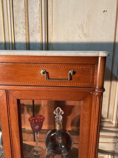Louis XVI mahogany display case, 19th century