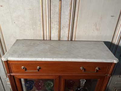 Louis XVI mahogany display case, 19th century