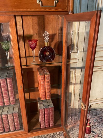 Louis XVI mahogany display case, 19th century