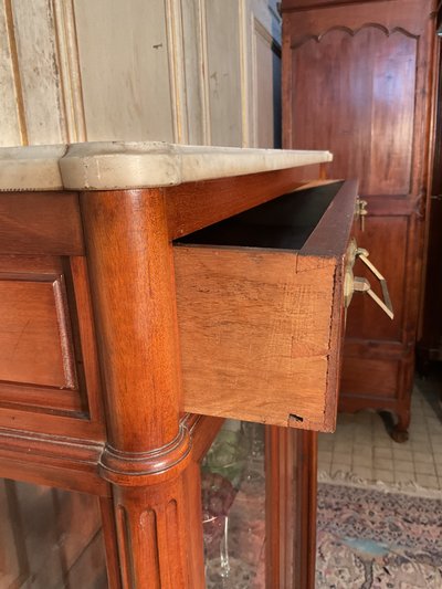 Louis XVI mahogany display case, 19th century