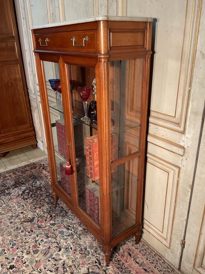 Louis XVI mahogany display case, 19th century