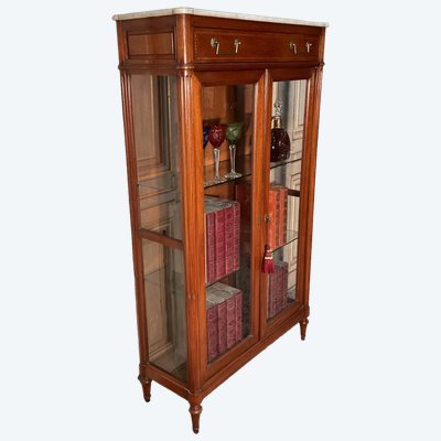 Louis XVI mahogany display case, 19th century