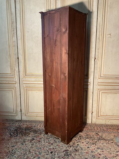 19th century mahogany curved corner cupboard, port work